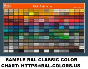 RAL COLOR CHART