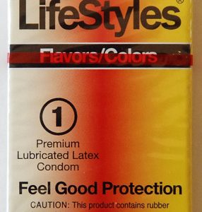 LifeStyles 4 Flavors-Colors Exotic Single Condoms