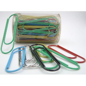 Giant Metal Paper Clips Six Colors 50 Count