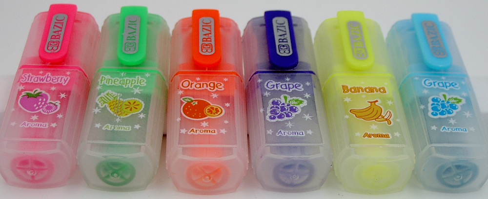 Bazic Fruit Scented Mini Highlighters (6/pack)