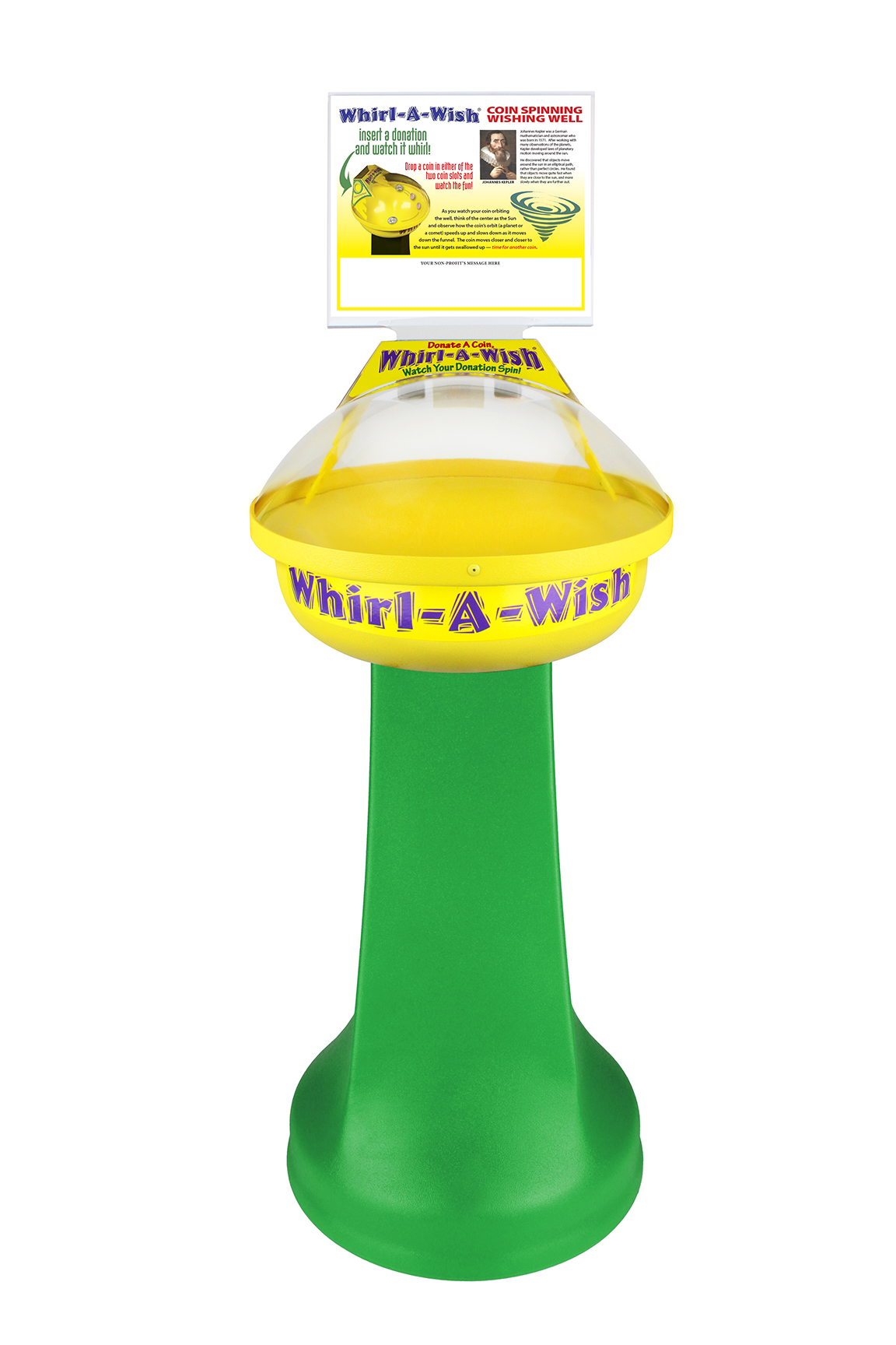 Whirl-A-Wish® Coin Funnel Spiral Wishing Well Vortex-Fund Raising - Online  Vending Machine Sales & Service, Inc.