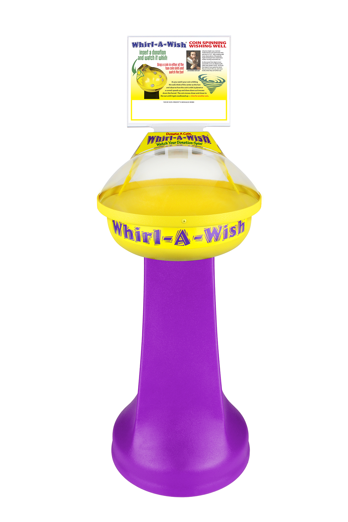 Whirl-A-Wish® Coin Funnel Spiral Wishing Well Vortex-Fund Raising